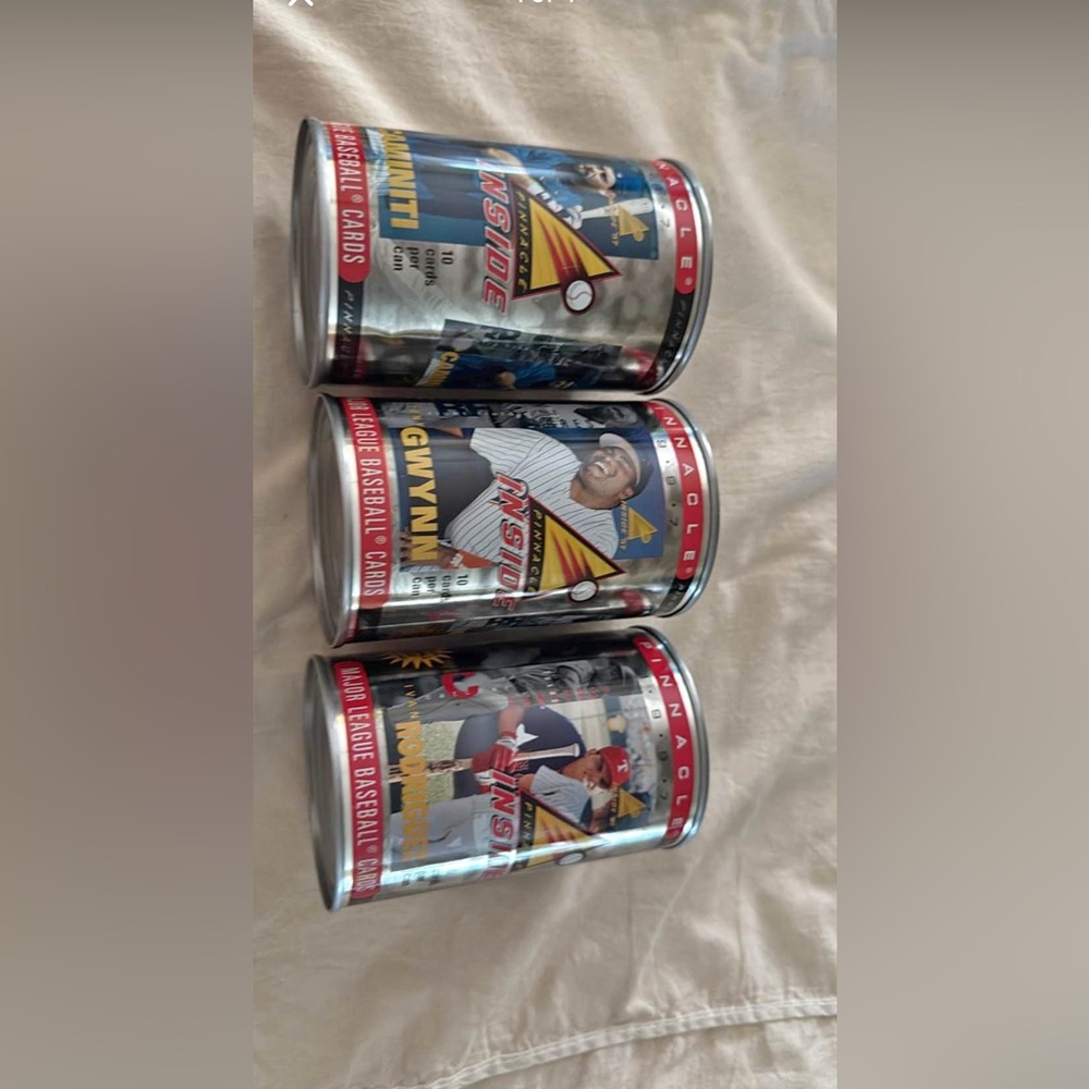 1997 Pinnacle Inside Major League Baseball Cards in a can